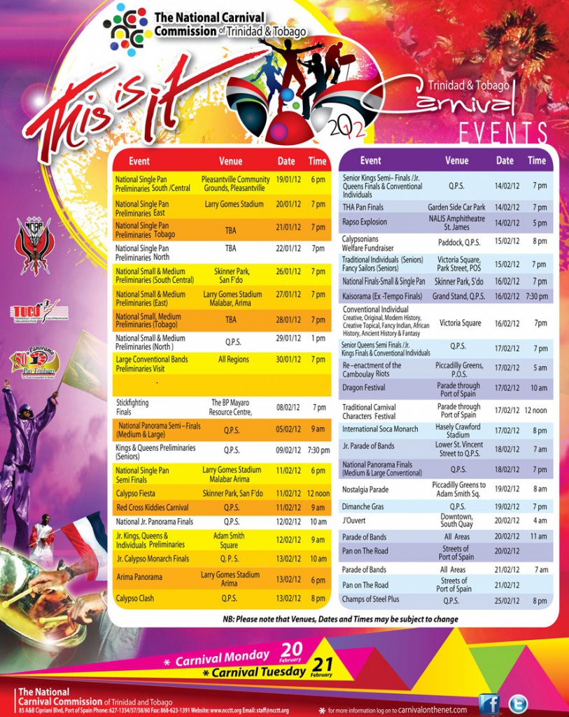 2012 CARNIVAL スケジュール
